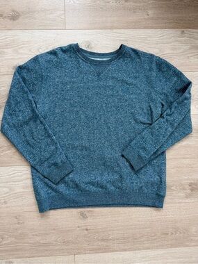 Men's DC Vintage Heathered Dark Teal Crewneck Sweater
